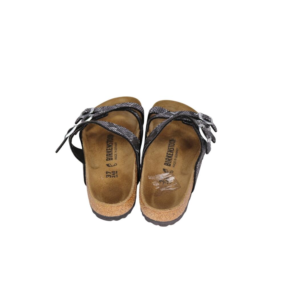 Birkenstock Franca Womens Python Birko-Flor Sandals Black Regular Fit SZ 37/6 - Picture 2 of 6